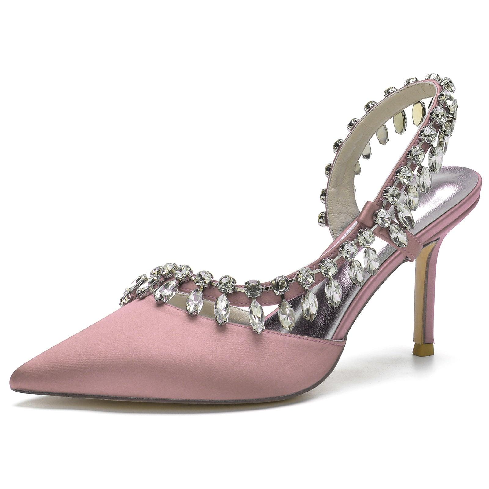 Stiletto Heel 8.5cm Silk-Like Shoes CK0163 - COCOMELODY
