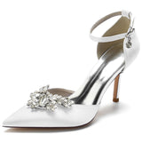 Stiletto Heel 8.5cm Silk-Like Shoes CK0164 - COCOMELODY