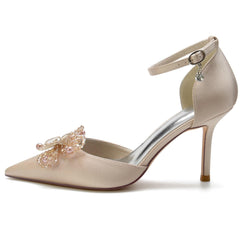 Stiletto Heel 8.5cm Silk-Like Shoes CK0165 - COCOMELODY