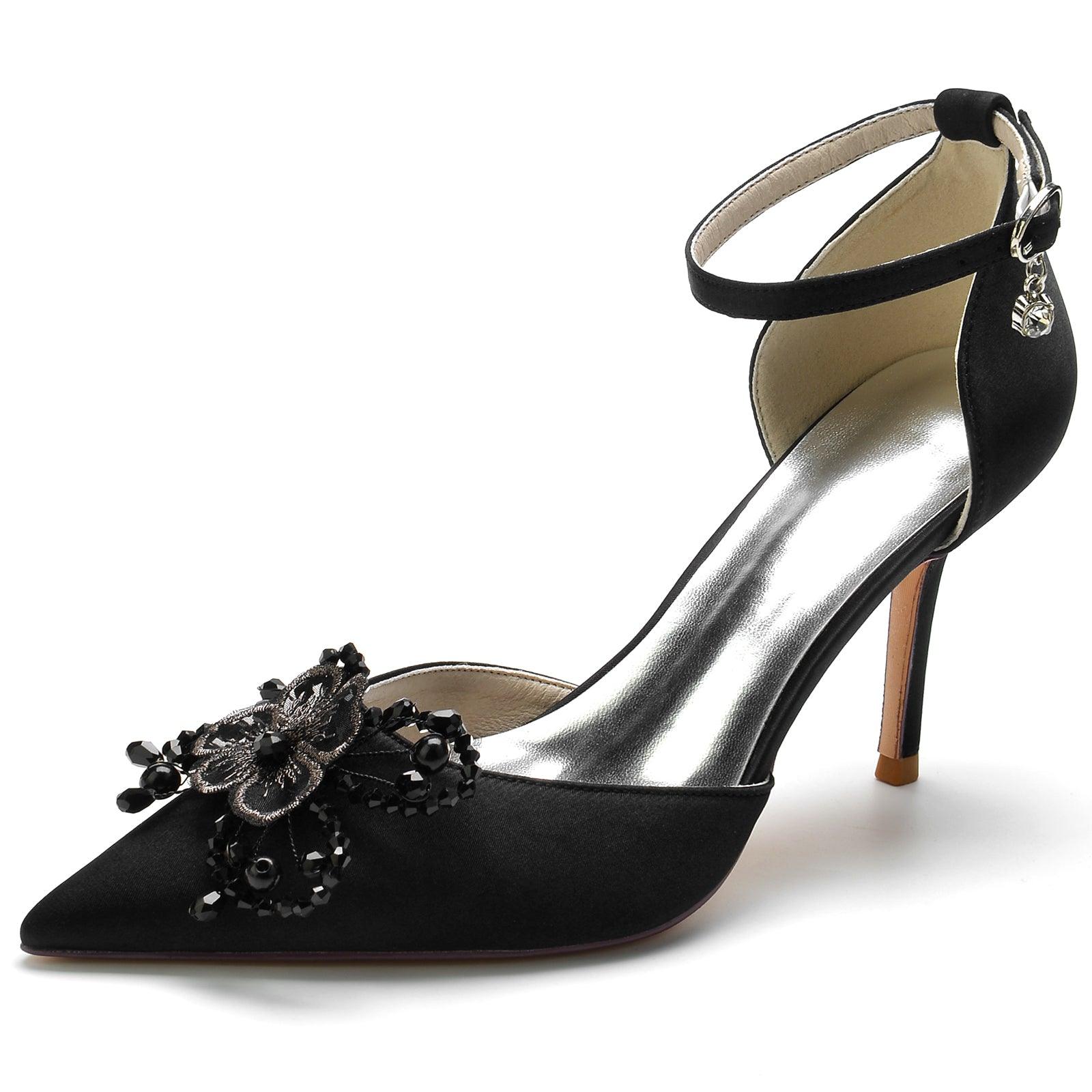 Stiletto Heel 8.5cm Silk-Like Shoes CK0165 - COCOMELODY