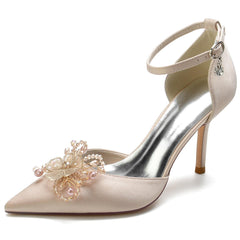 Stiletto Heel 8.5cm Silk-Like Shoes CK0165 - COCOMELODY