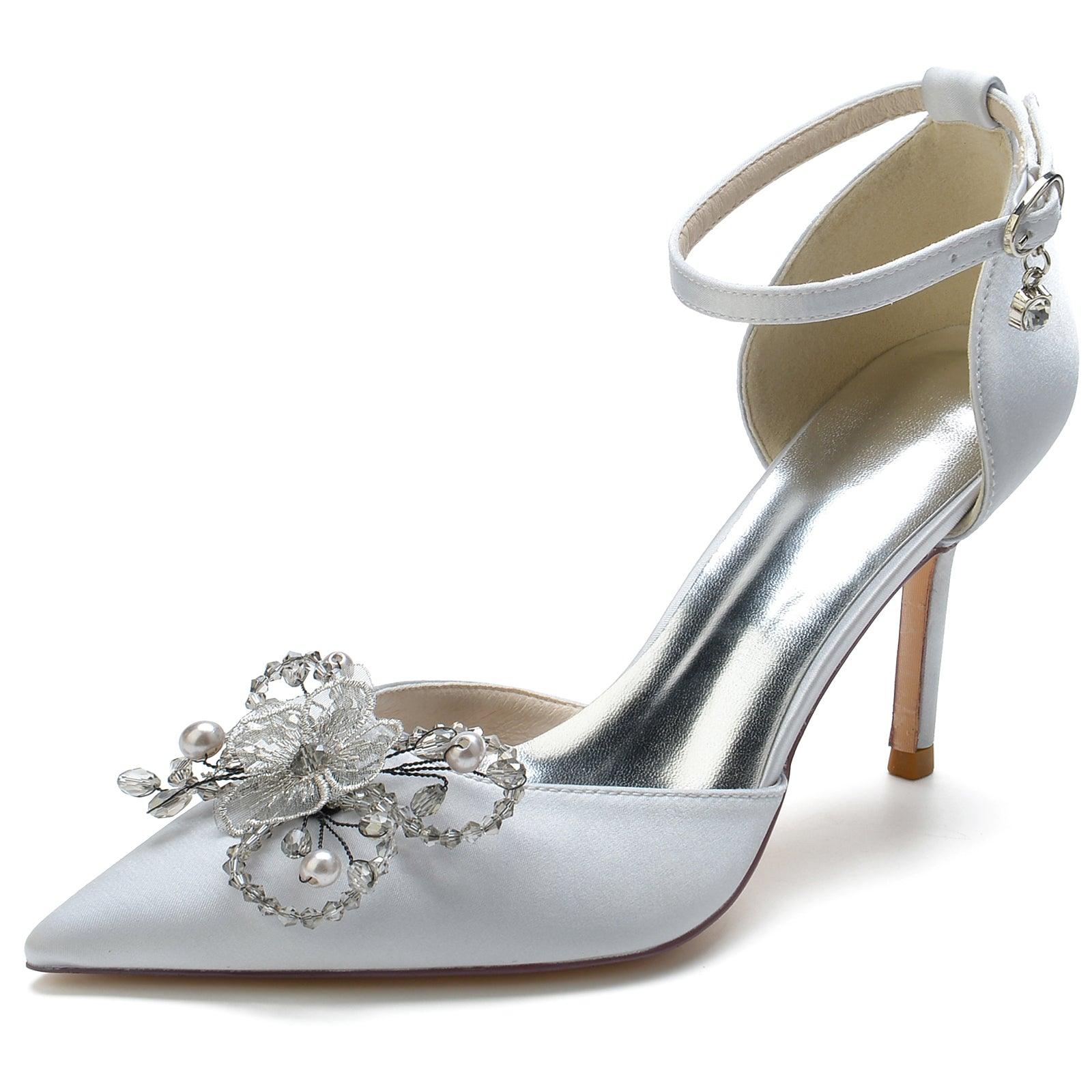 Stiletto Heel 8.5cm Silk-Like Shoes CK0165 - COCOMELODY