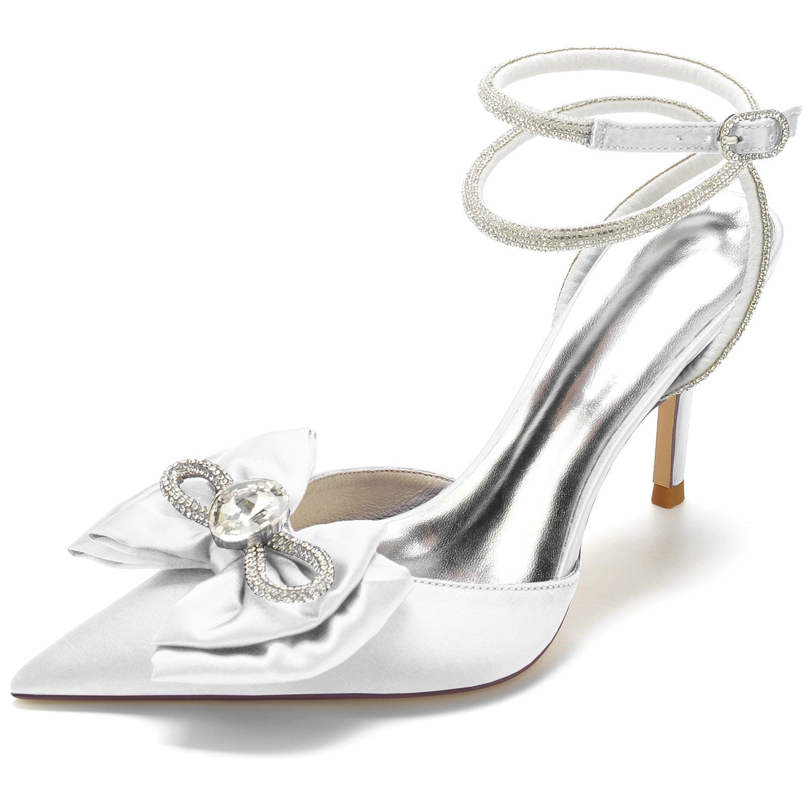Stiletto Heel 8.5cm Silk-Like Shoes CK0166 - COCOMELODY
