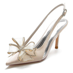 Stiletto Heel 8.5cm Silk-Like Lace Shoes CK0168 - COCOMELODY