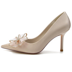Stiletto Heel 8.5cm Silk-Like Shoes CK0169 - COCOMELODY