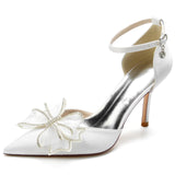 Stiletto Heel 8.5cm Silk-Like Shoes CK0170 - COCOMELODY