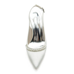 Stiletto Heel 9.5cm Silk-Like Shoes CK0172 - COCOMELODY