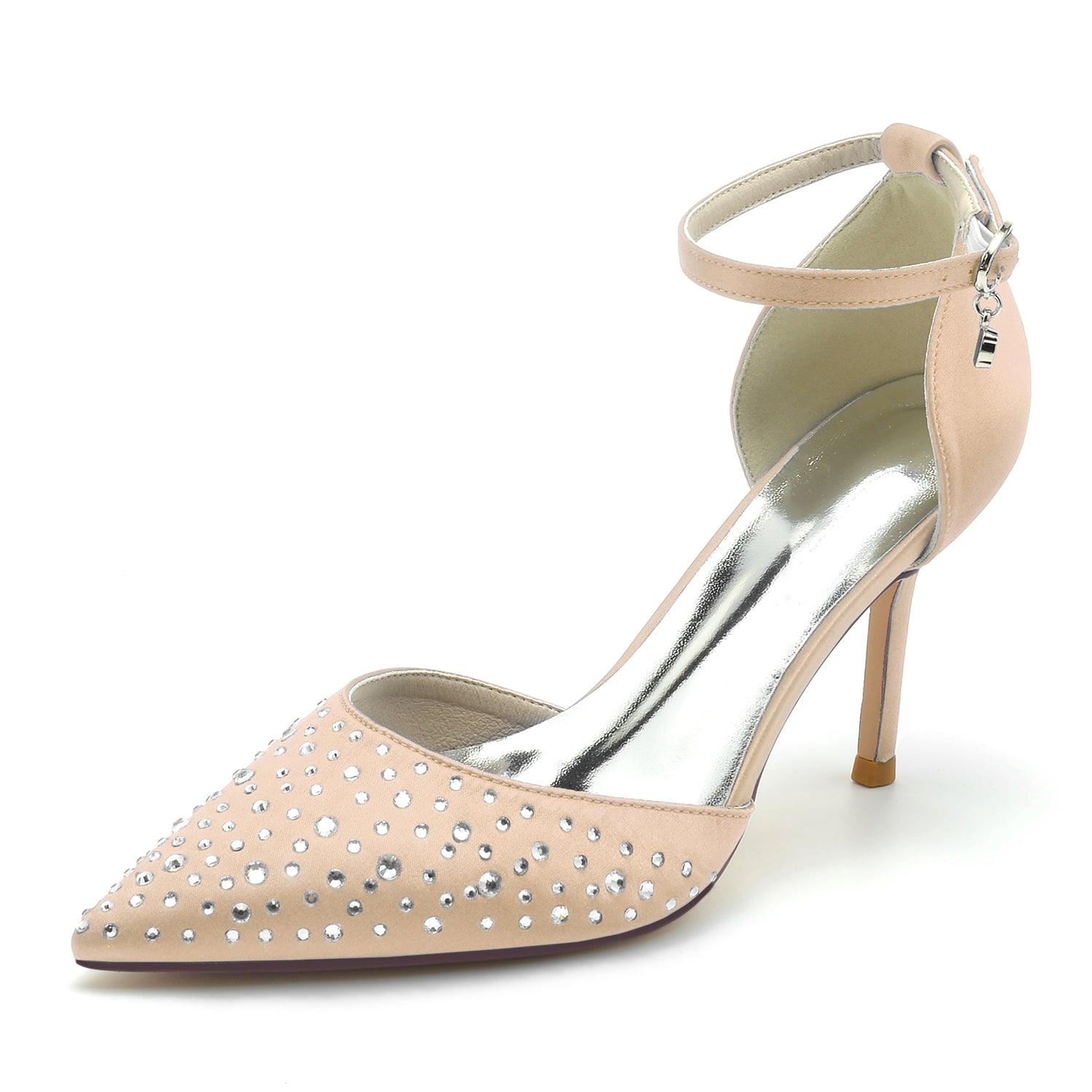 Stiletto Heel 9.5cm Silk-Like Shoes CK0173 - COCOMELODY