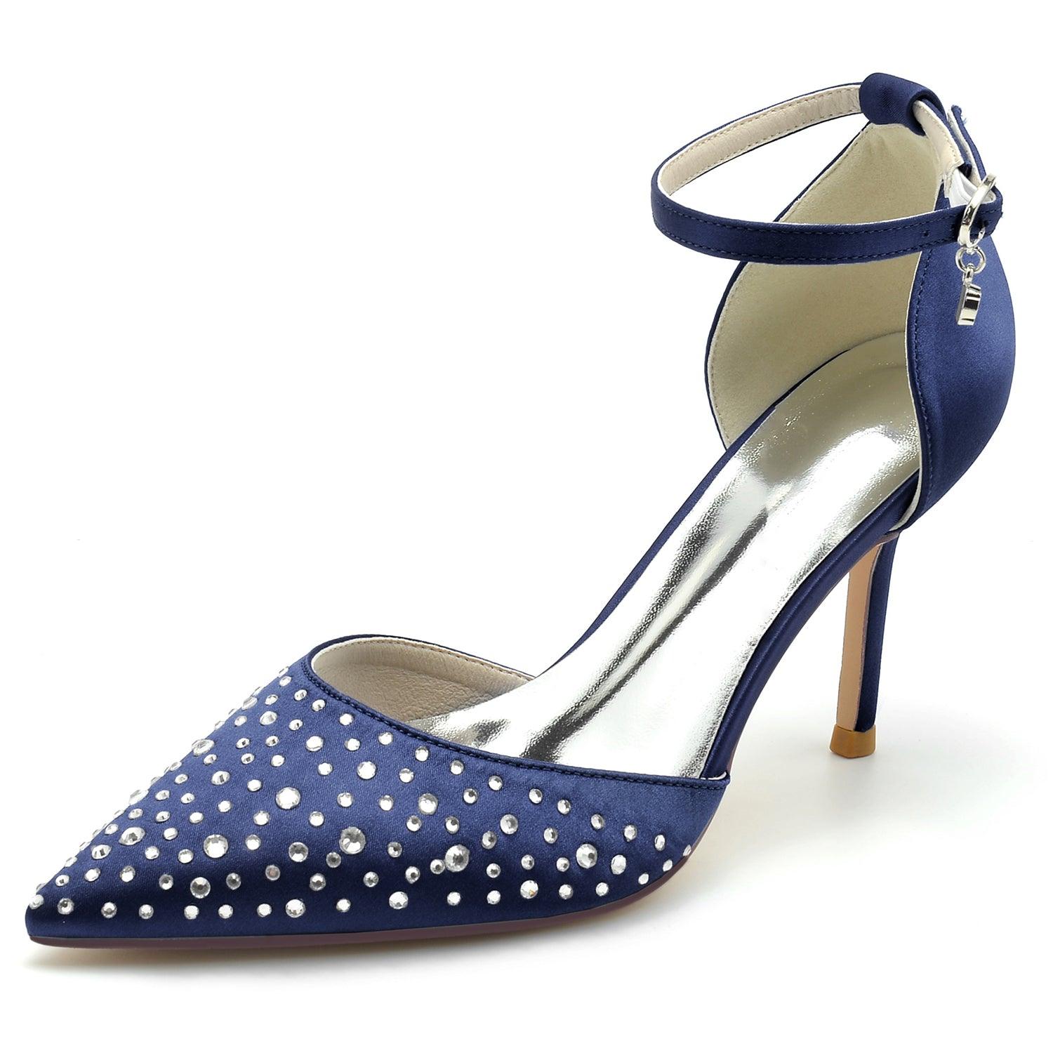 Stiletto Heel 9.5cm Silk-Like Shoes CK0173 - COCOMELODY