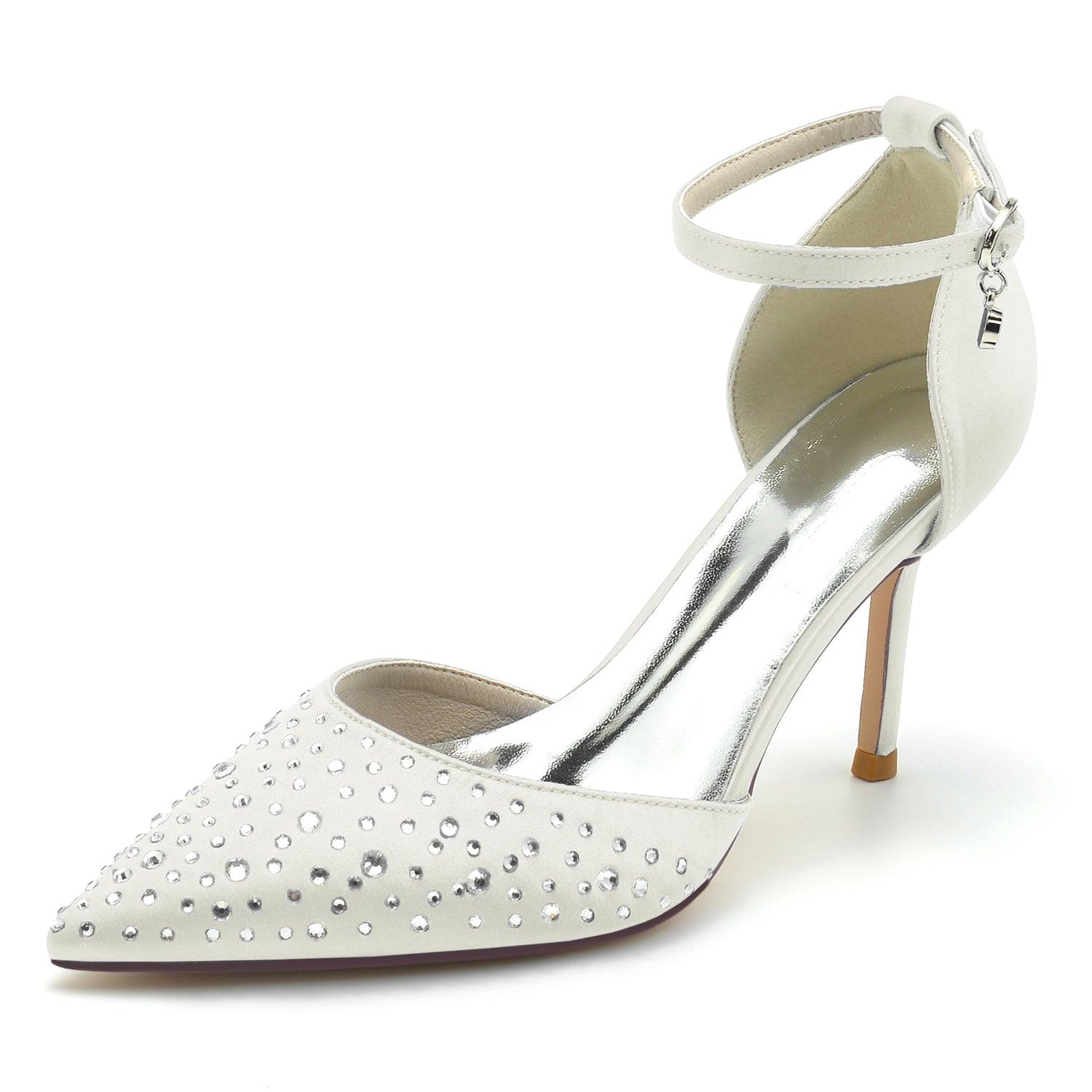 Stiletto Heel 9.5cm Silk-Like Shoes CK0173 - COCOMELODY