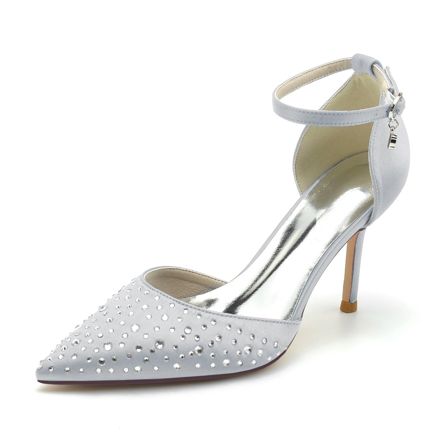 Stiletto Heel 9.5cm Silk-Like Shoes CK0173 - COCOMELODY