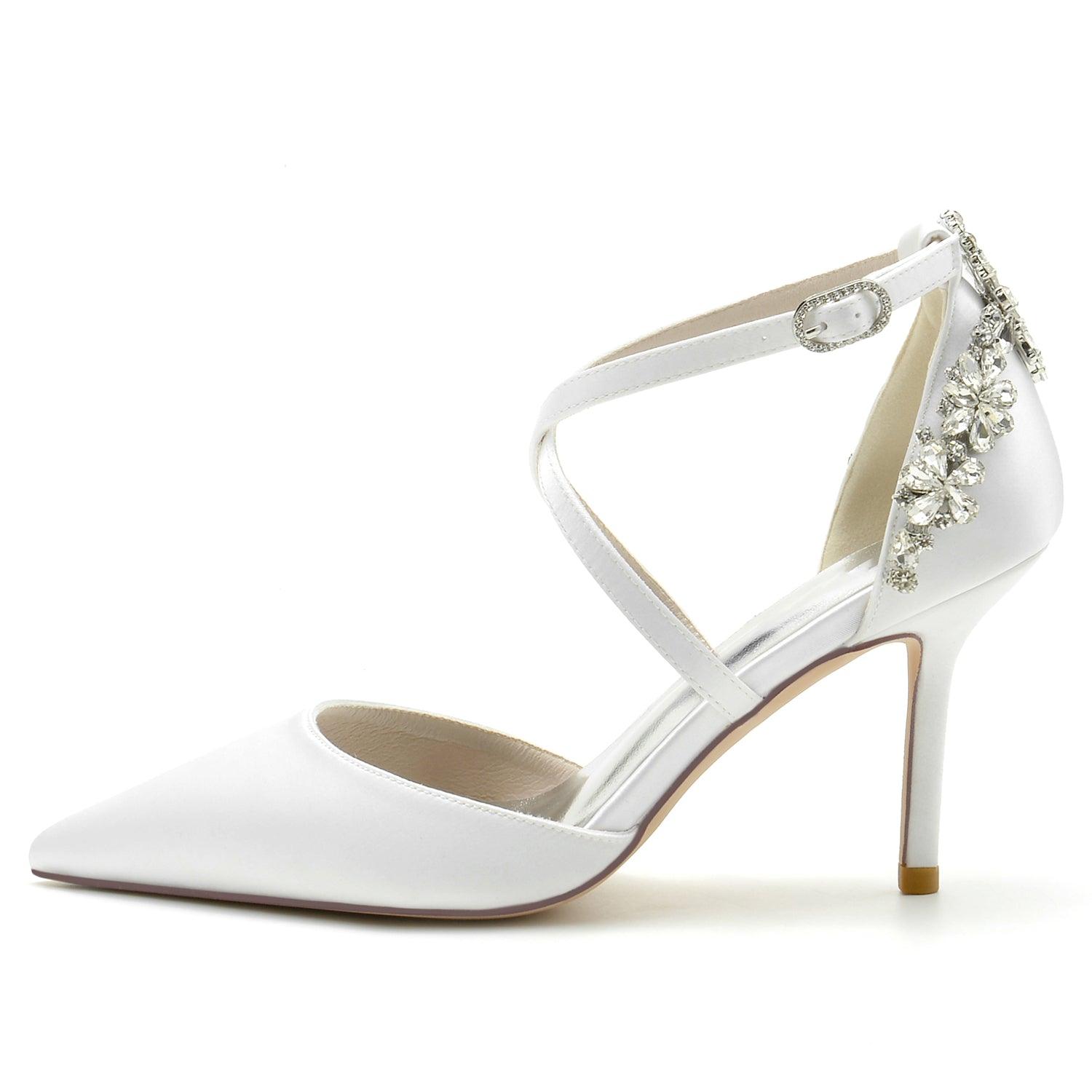 Stiletto Heel 8.5cm Silk-Like Shoes CK0174 - COCOMELODY