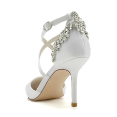 Stiletto Heel 8.5cm Silk-Like Shoes CK0174 - COCOMELODY