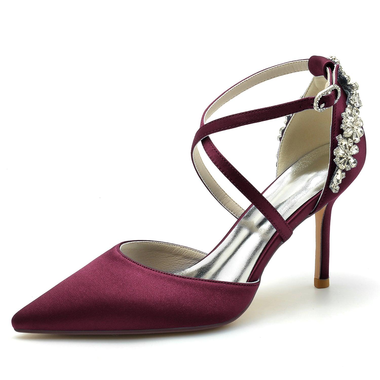 Stiletto Heel 8.5cm Silk-Like Shoes CK0174 - COCOMELODY