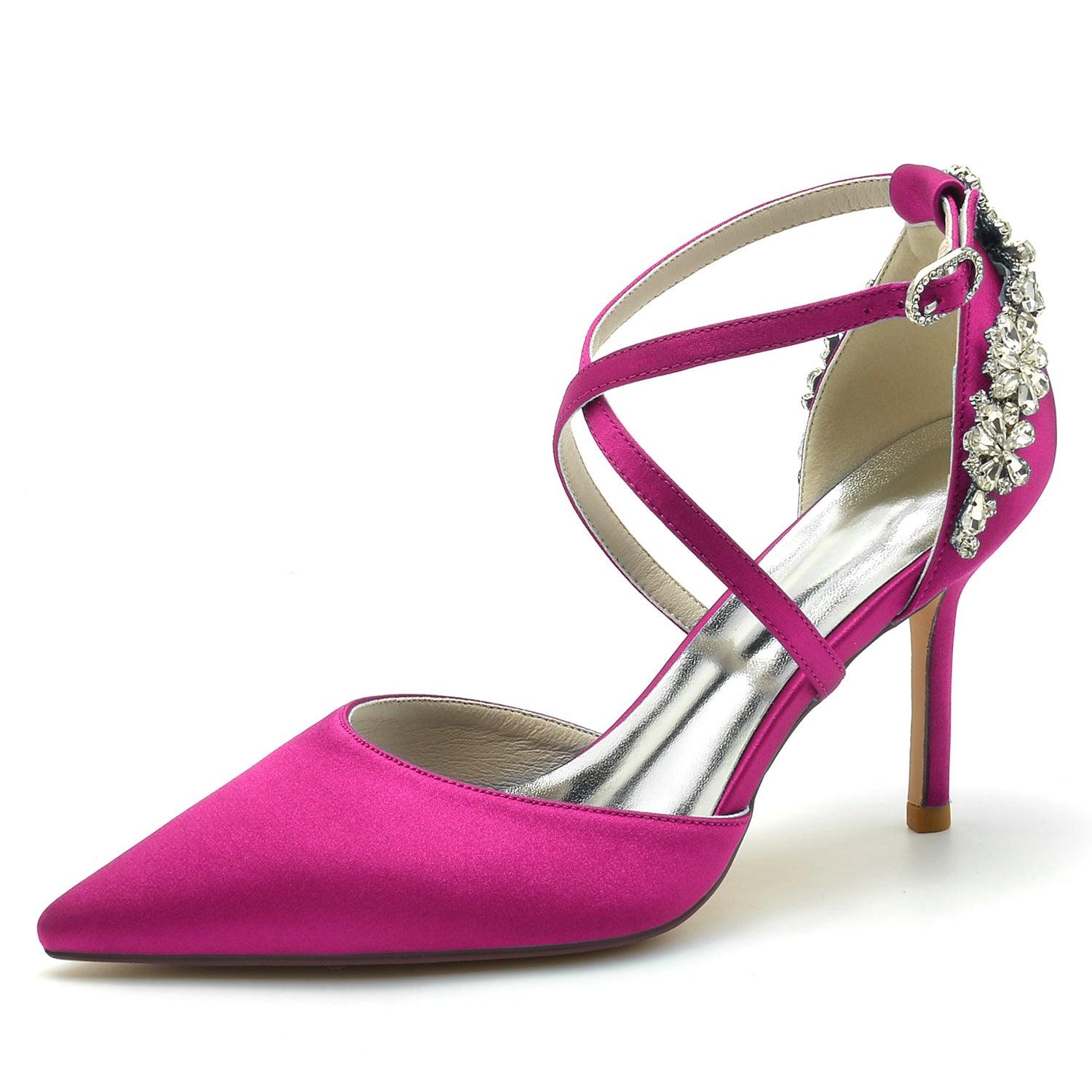 Stiletto Heel 8.5cm Silk-Like Shoes CK0174 - COCOMELODY