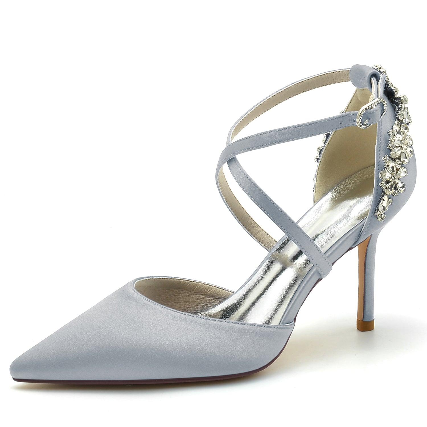 Stiletto Heel 8.5cm Silk-Like Shoes CK0174 - COCOMELODY