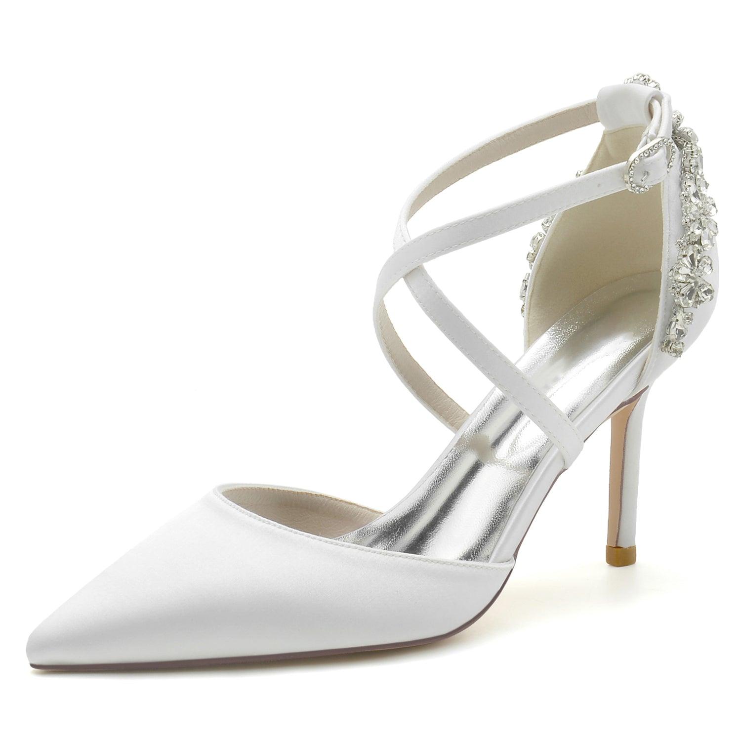 Stiletto Heel 8.5cm Silk-Like Shoes CK0174 - COCOMELODY