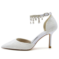 Stiletto Heel 8.5cm Lace Shoes CK0175 - COCOMELODY