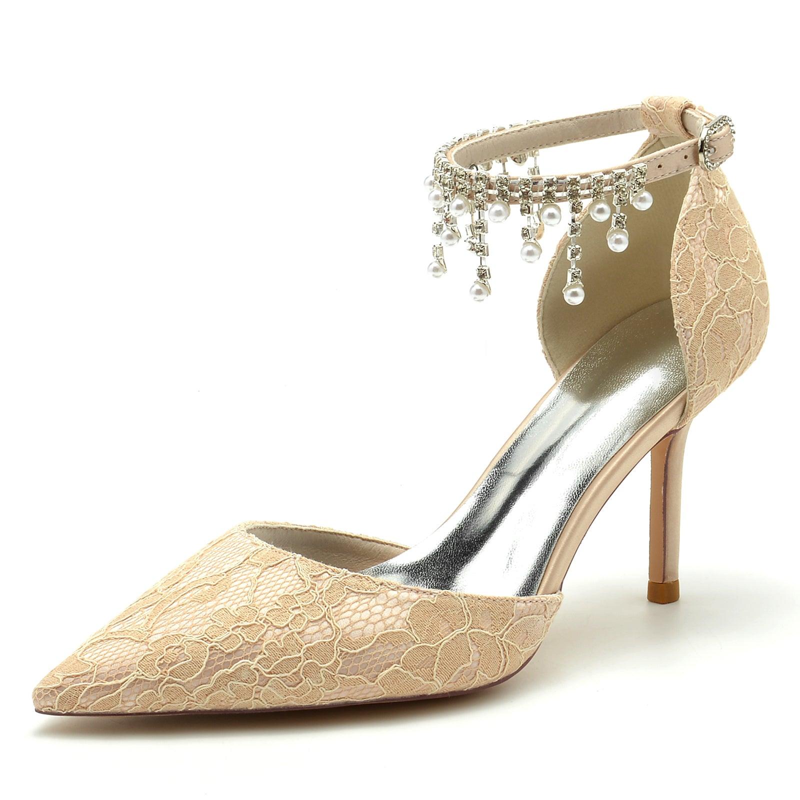 Stiletto Heel 8.5cm Lace Shoes CK0175 - COCOMELODY