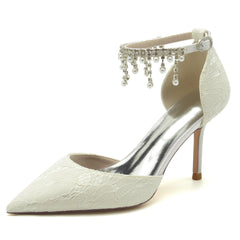 Stiletto Heel 8.5cm Lace Shoes CK0175 - COCOMELODY
