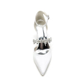 Chunky Heel 8.5cm Silk-Like Shoes CK0187 - COCOMELODY
