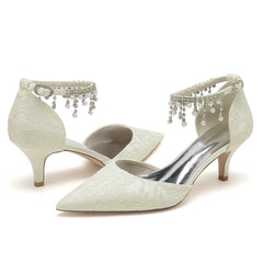 Stiletto Heel 6cm Lace Shoes CK0201 - COCOMELODY