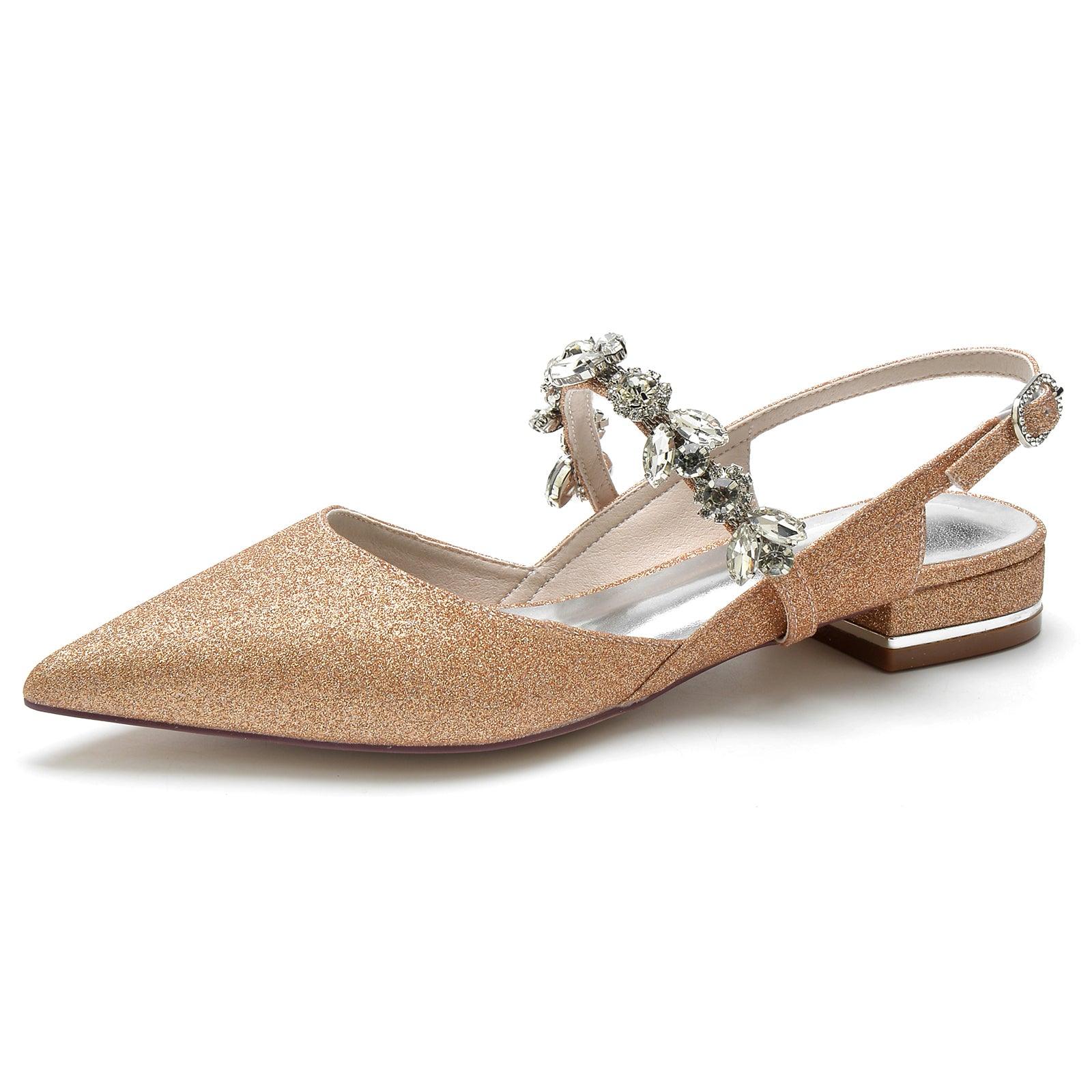 Flat Heel 2.5cm Glitter Shoes CK0237 - COCOMELODY