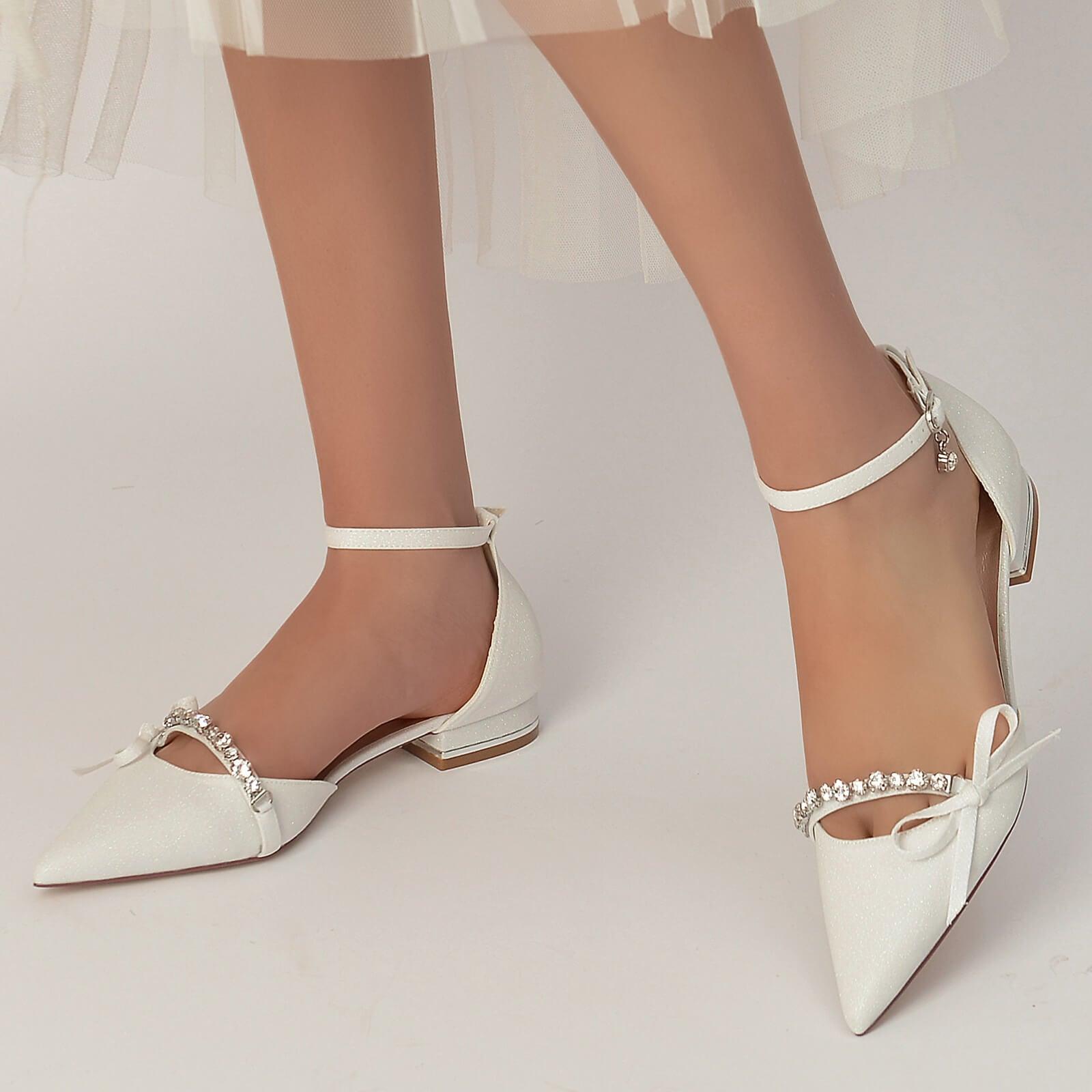 Flat Heel 2.5cm Glitter Shoes CK0238 - COCOMELODY