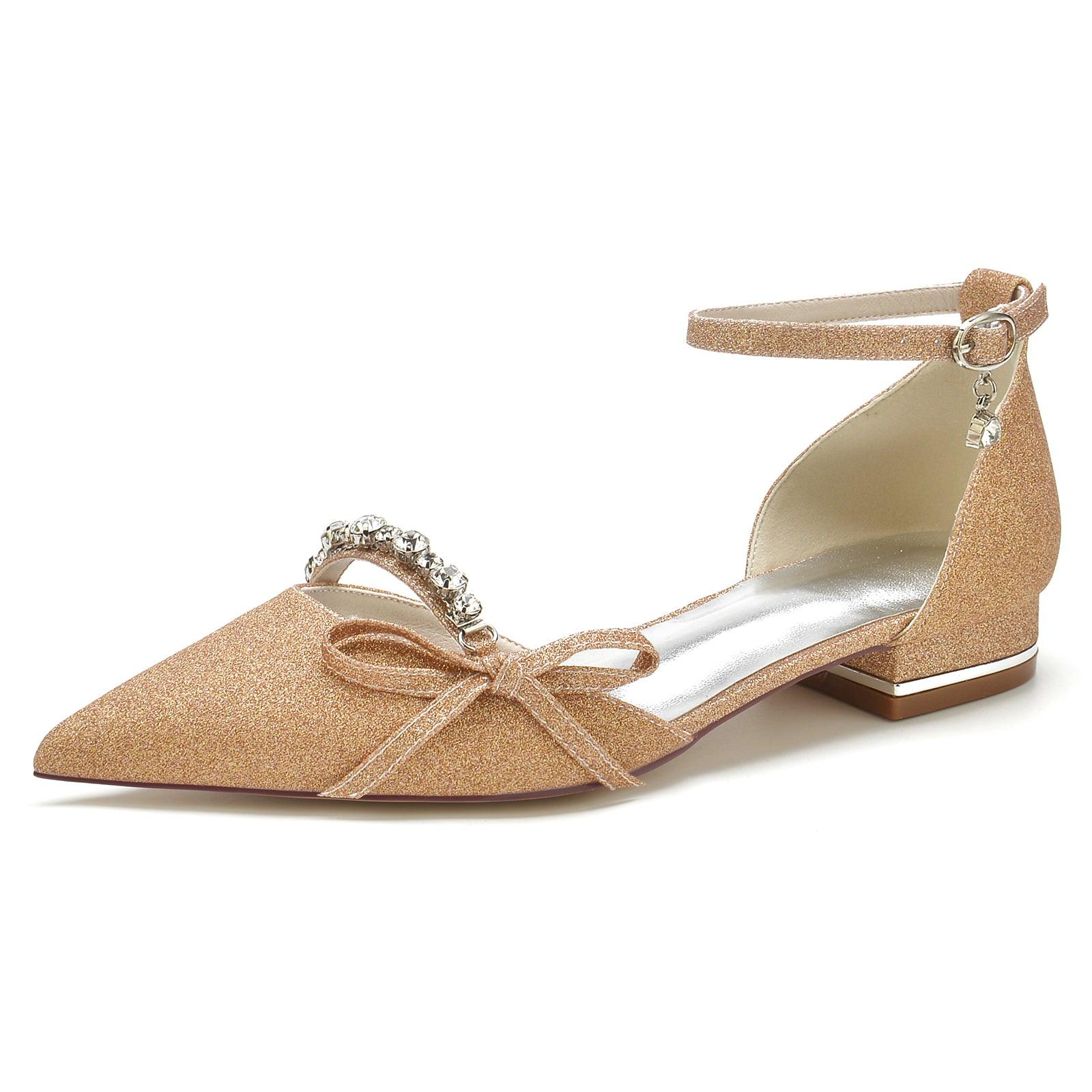 Flat Heel 2.5cm Glitter Shoes CK0238 - COCOMELODY