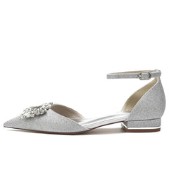 Flat Heel 2.5cm Glitter Shoes CK0239 - COCOMELODY
