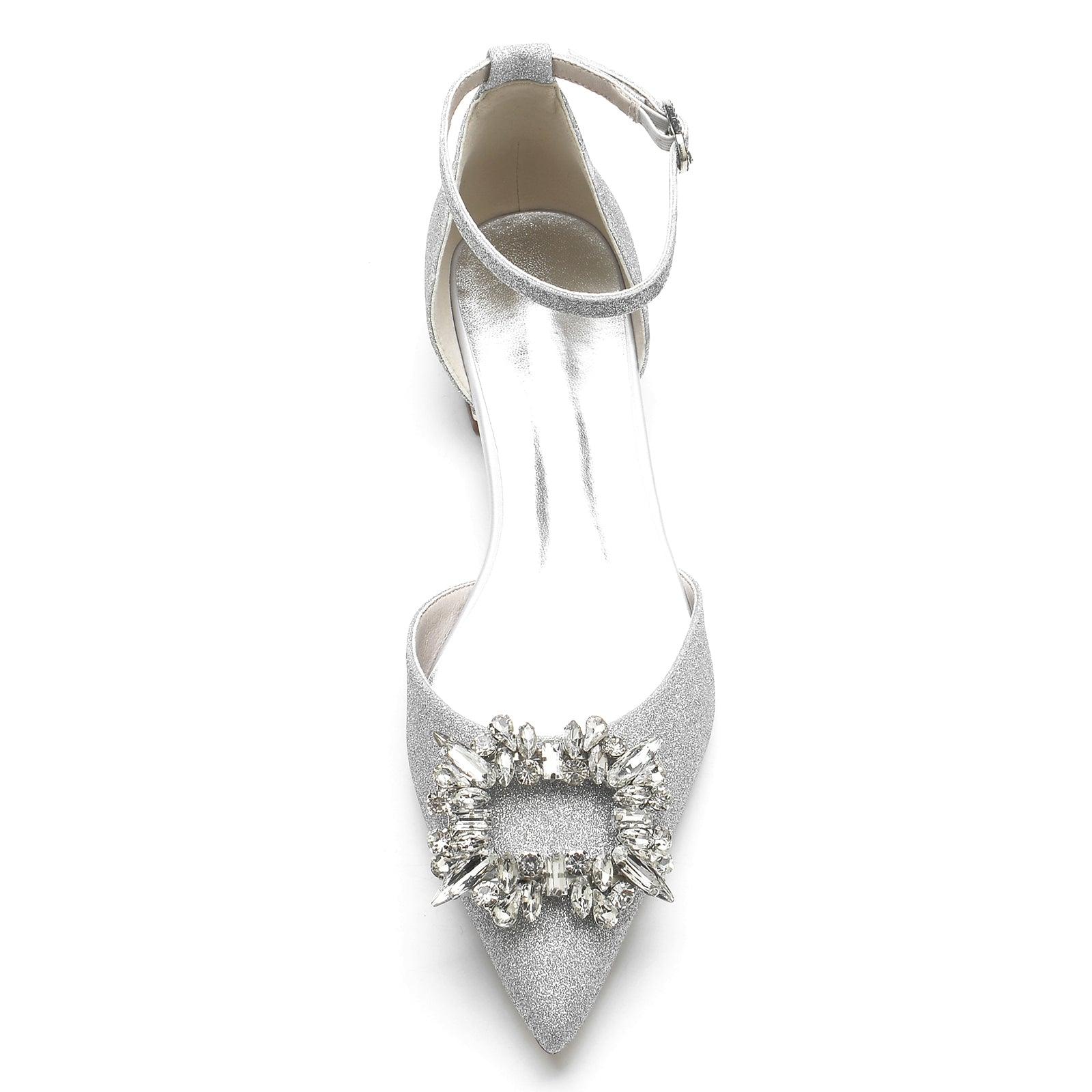Flat Heel 2.5cm Glitter Shoes CK0239 - COCOMELODY