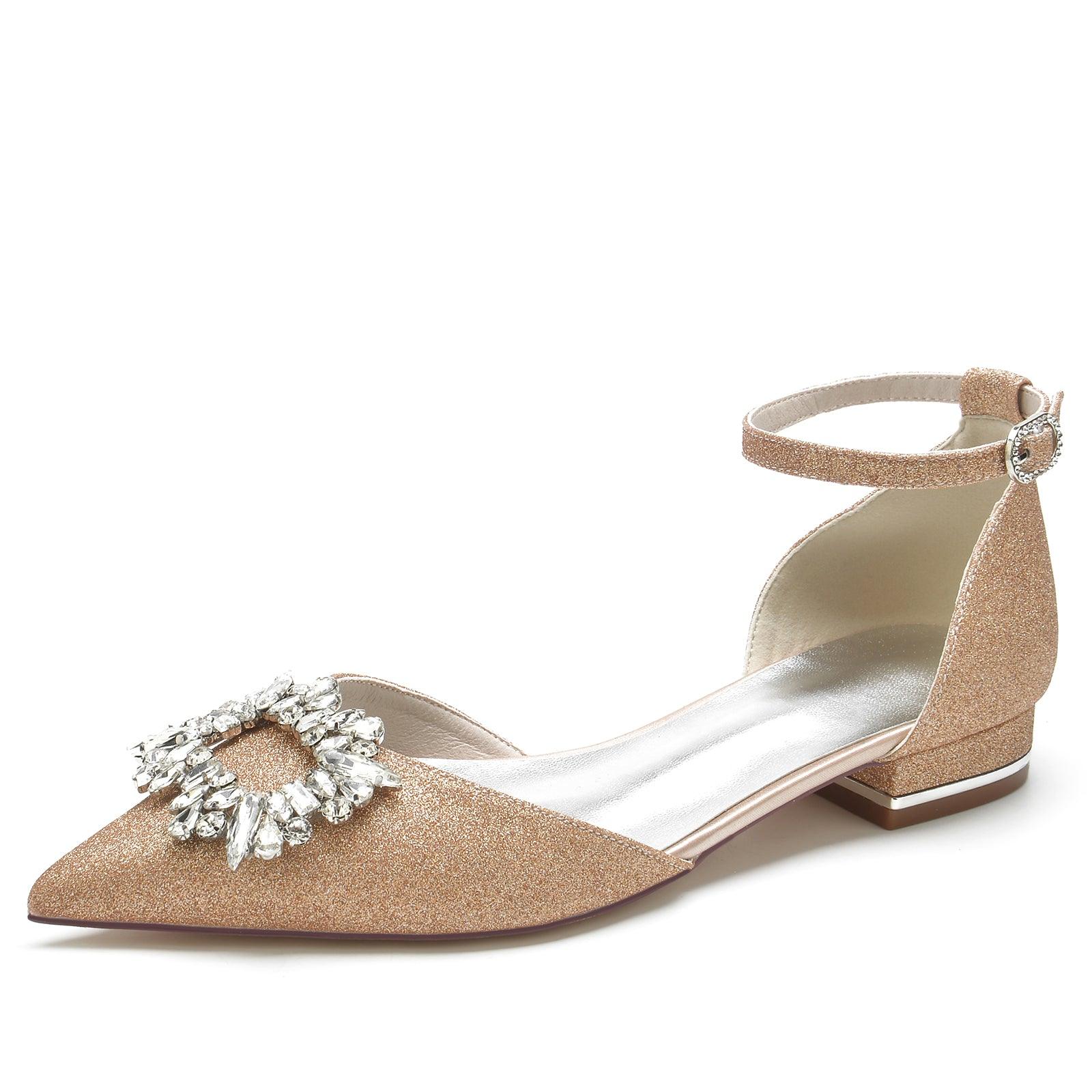 Flat Heel 2.5cm Glitter Shoes CK0239 - COCOMELODY