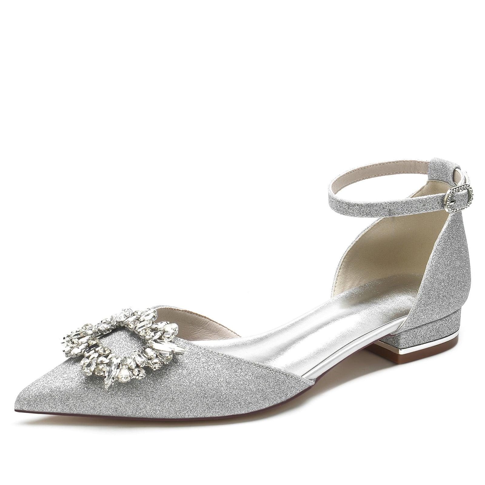 Flat Heel 2.5cm Glitter Shoes CK0239 - COCOMELODY