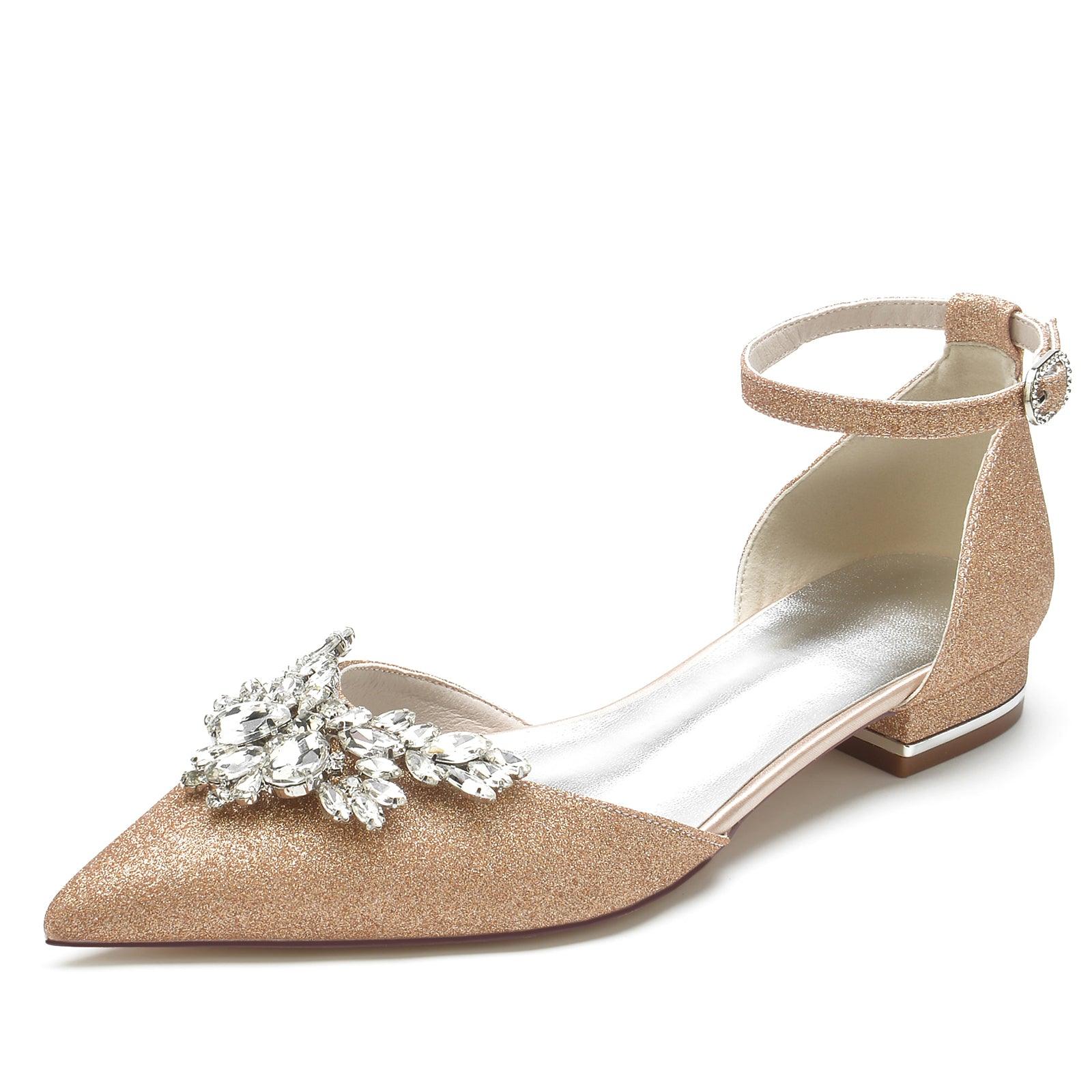 Flat Heel 2.5cm Glitter Shoes CK0240 - COCOMELODY