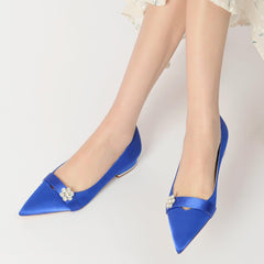 Flat Heel 2.5cm Silk-Like Shoes CK0247 - COCOMELODY