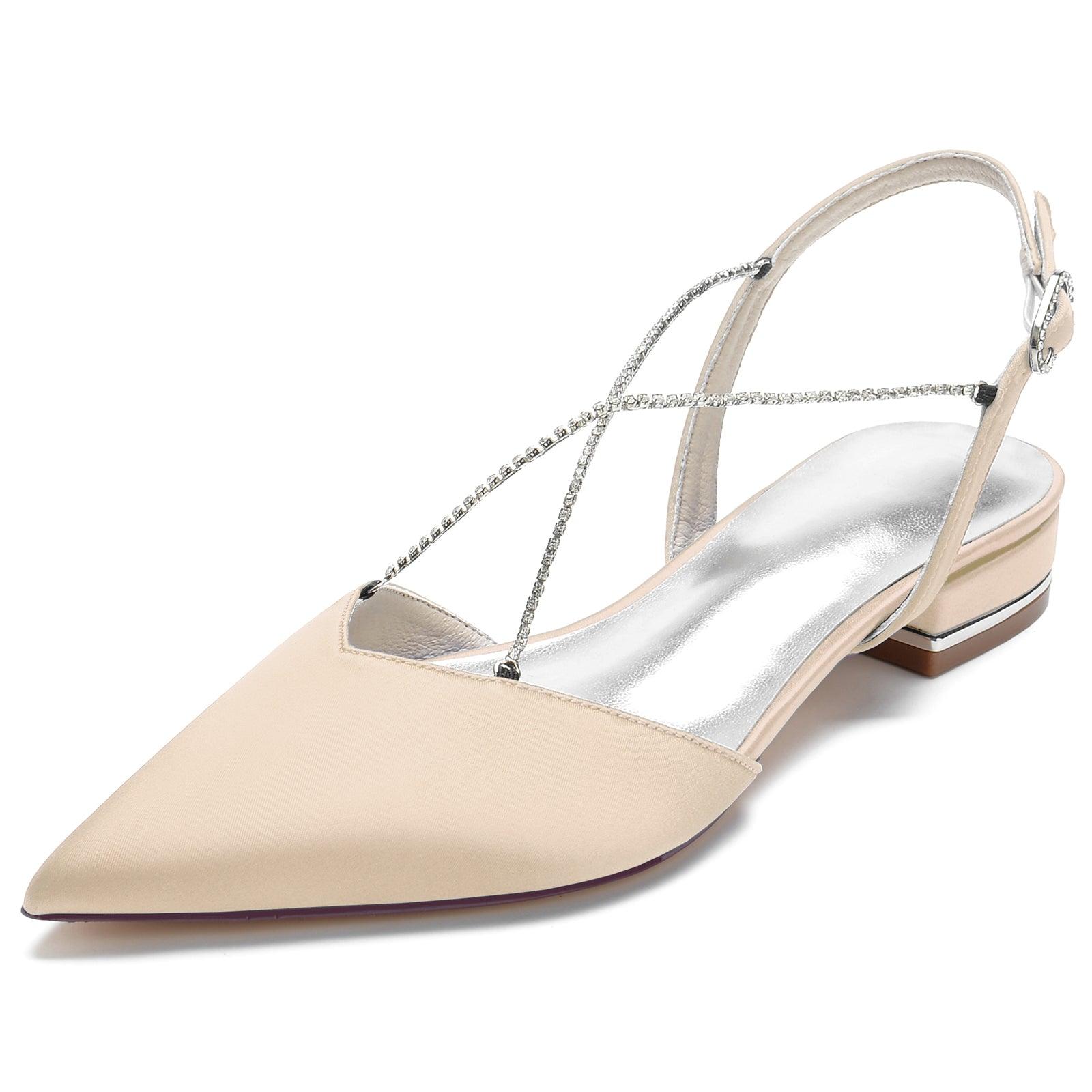 Flat Heel 2.5cm Silk-Like Shoes CK0256 - COCOMELODY