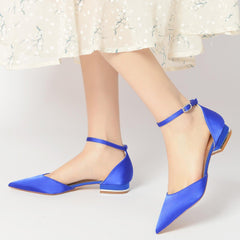 Flat Heel 2.5cm Silk-Like Lace Shoes CK0278 - COCOMELODY