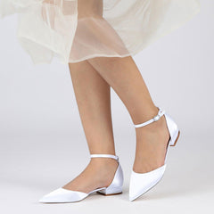 Flat Heel 2.5cm Silk-Like Lace Shoes CK0278 - COCOMELODY