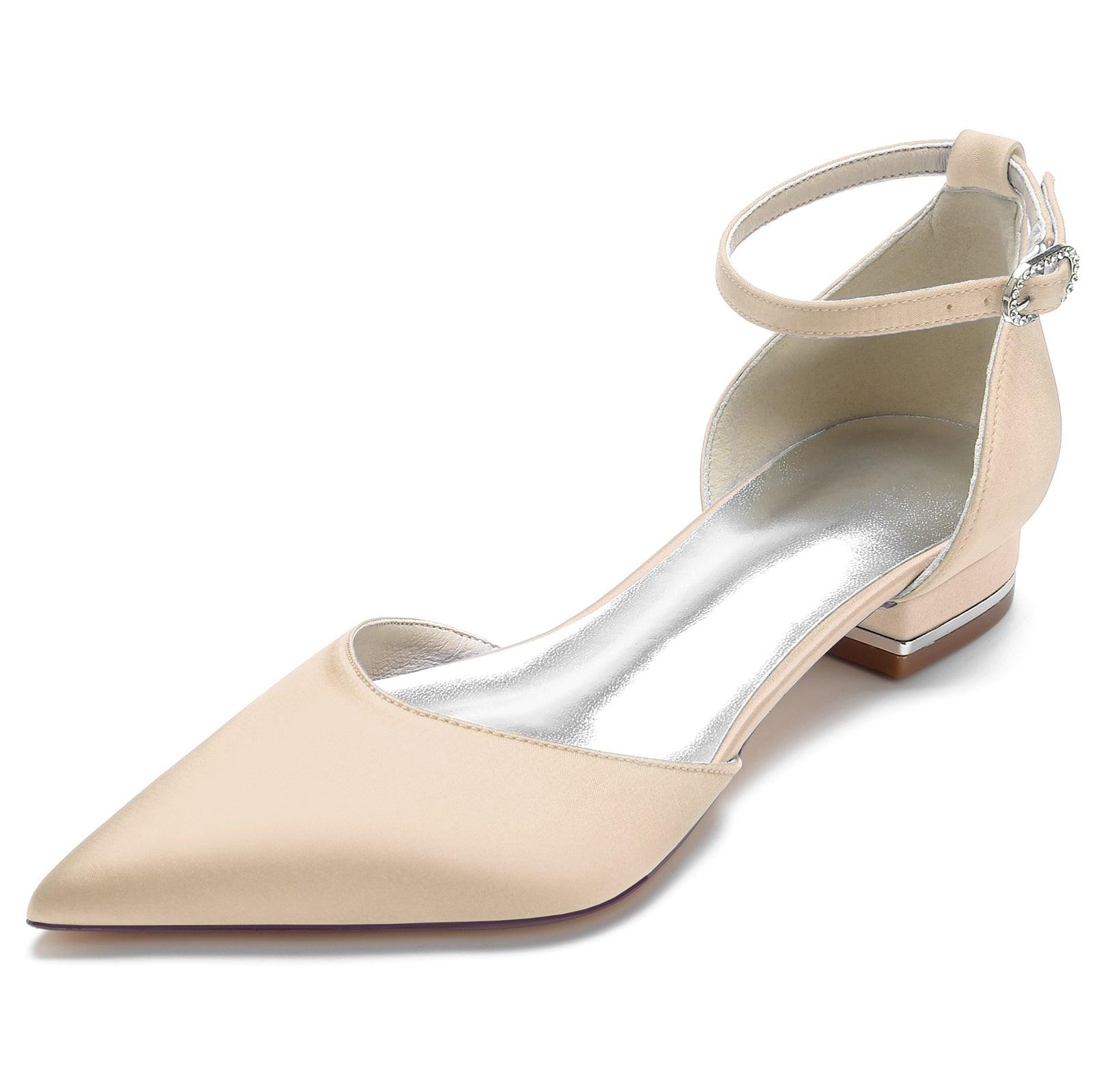 Flat Heel 2.5cm Silk-Like Lace Shoes CK0278 - COCOMELODY