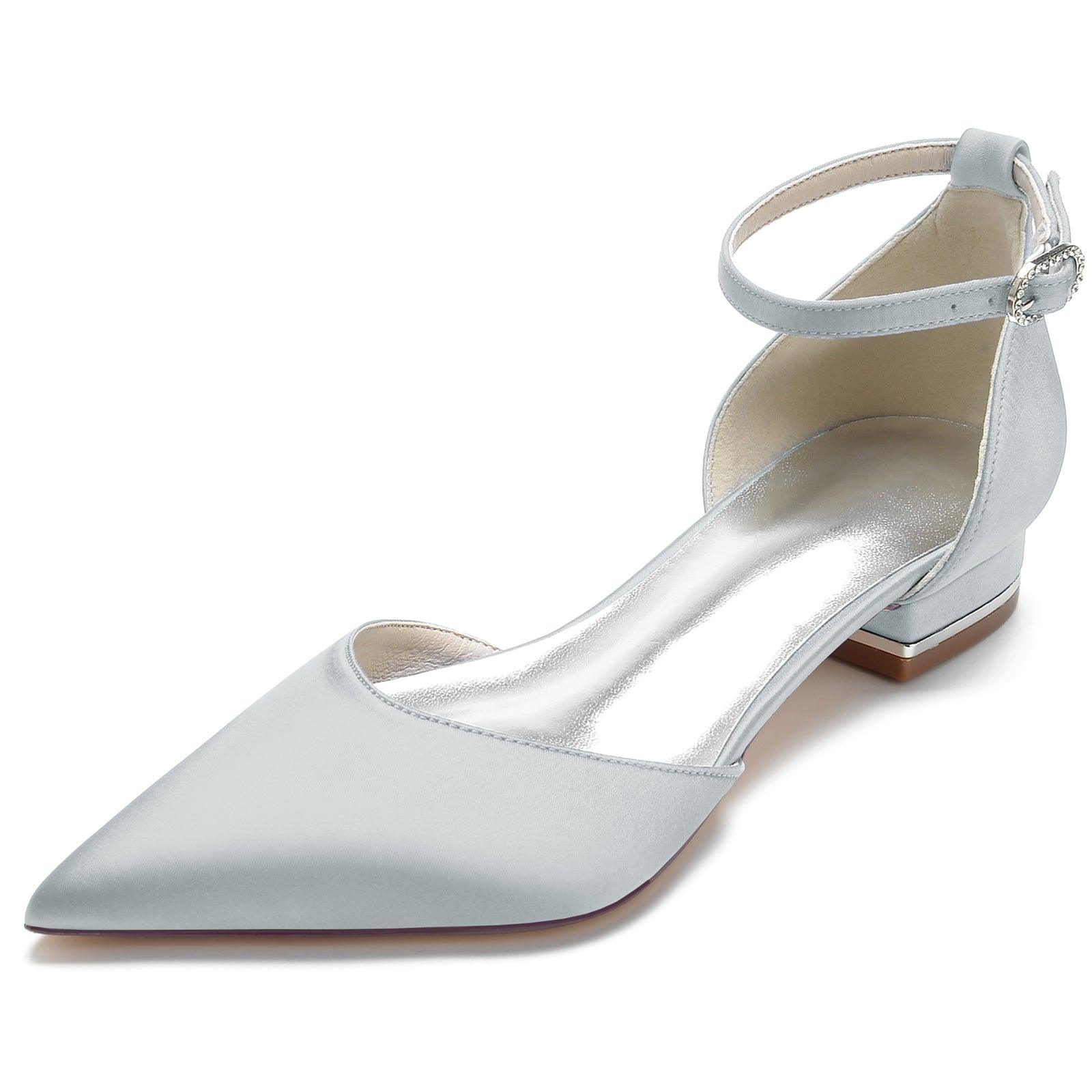 Flat Heel 2.5cm Silk-Like Lace Shoes CK0278 - COCOMELODY