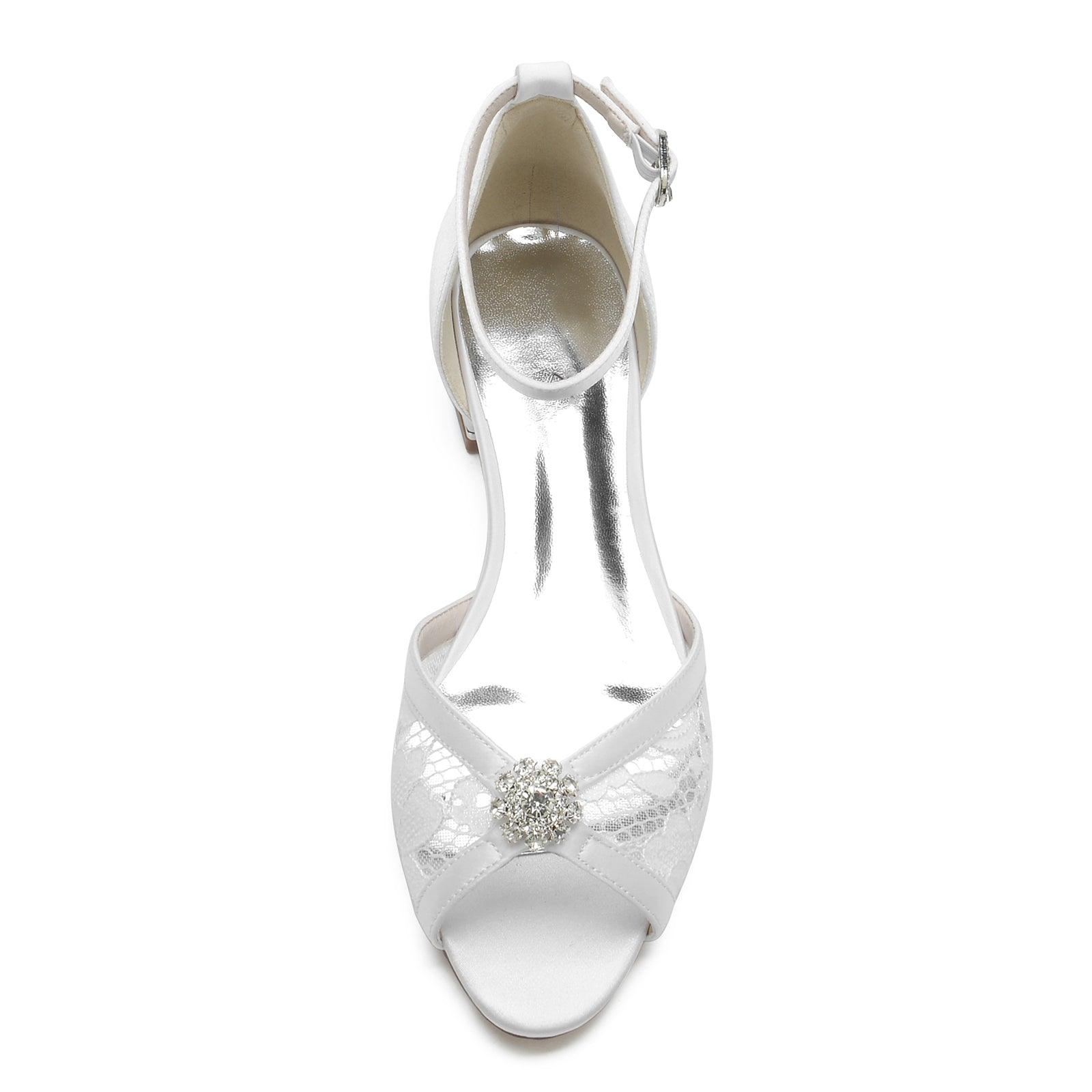 Flat Heel 2.5cm Silk-Like Lace Shoes CK0282 - COCOMELODY