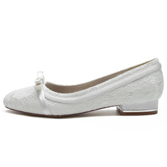 Flat Heel 2.5cm Silk-Like Lace Shoes CK0283 - COCOMELODY