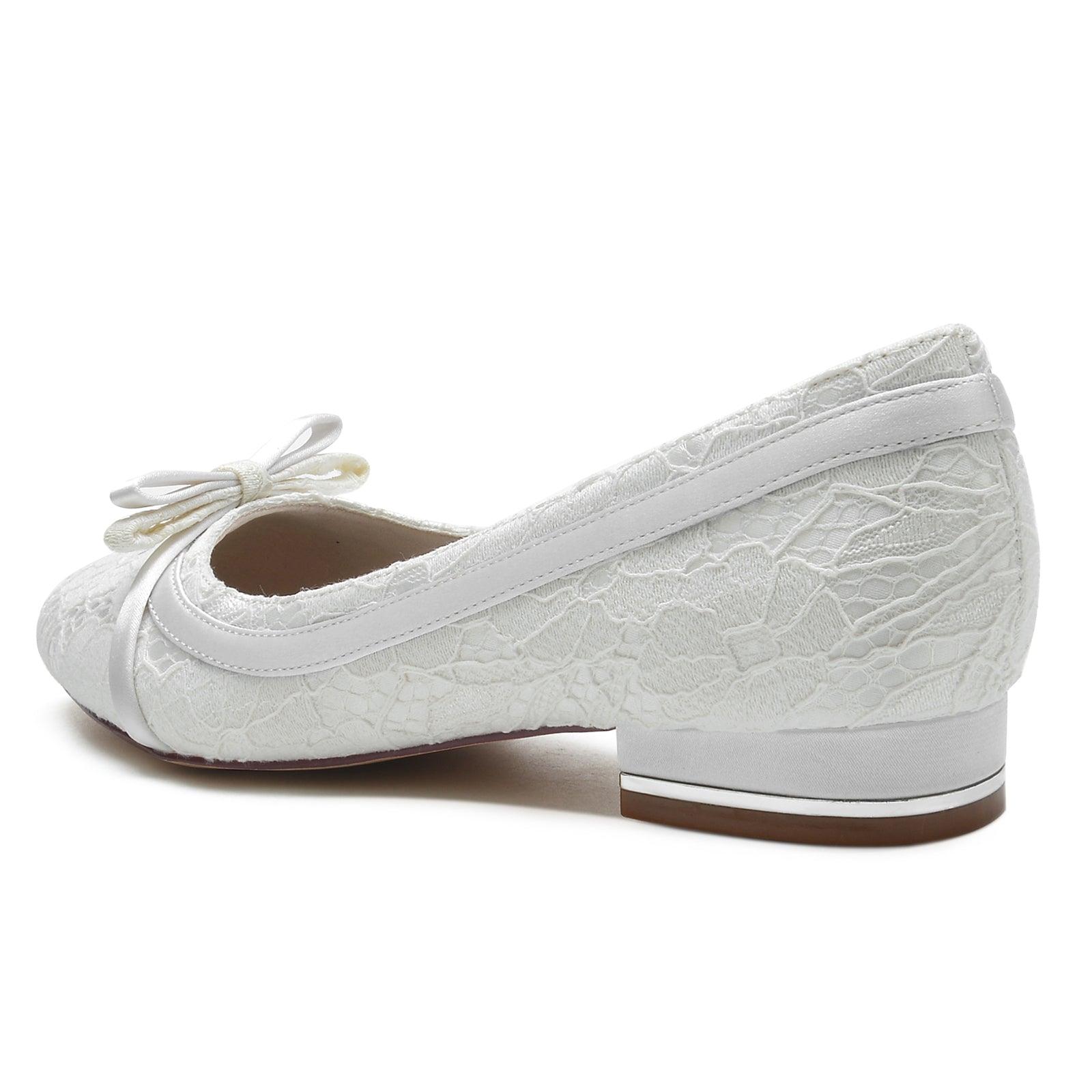 Flat Heel 2.5cm Silk-Like Lace Shoes CK0283 - COCOMELODY