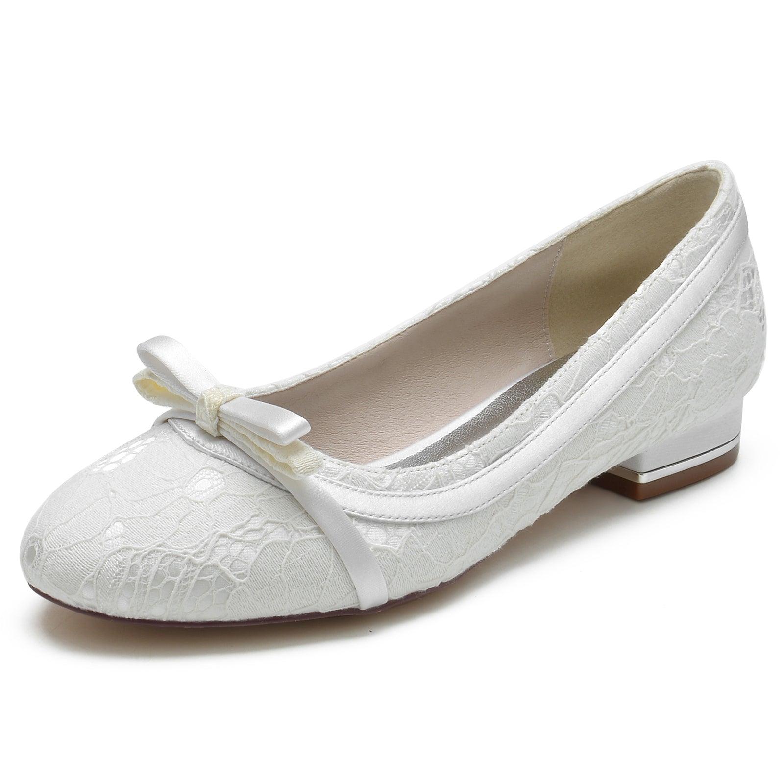 Flat Heel 2.5cm Silk-Like Lace Shoes CK0283 - COCOMELODY