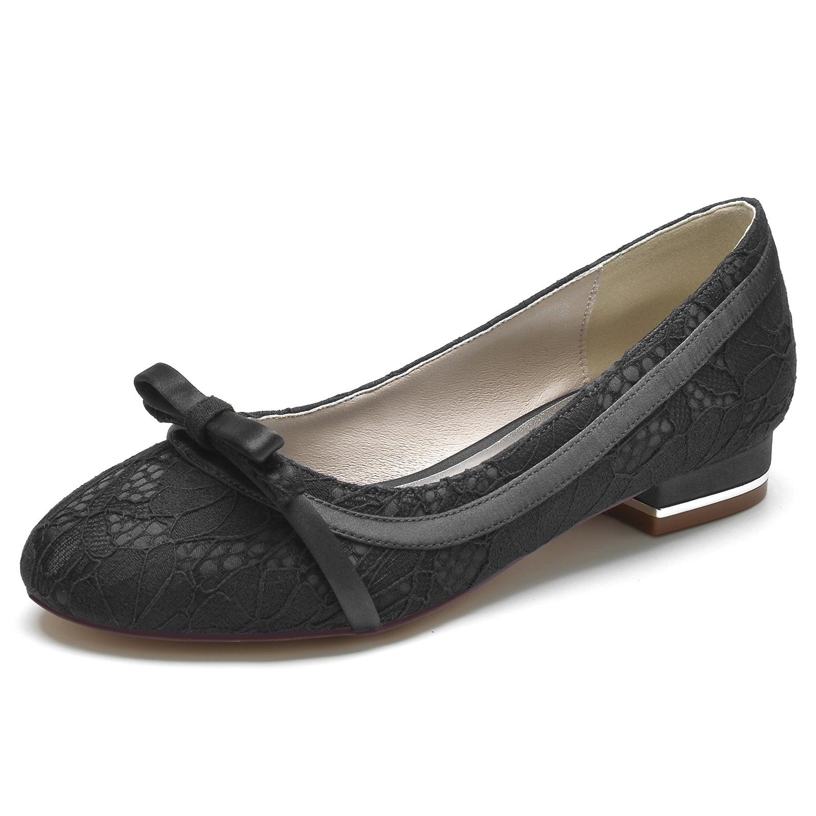 Flat Heel 2.5cm Silk-Like Lace Shoes CK0283 - COCOMELODY