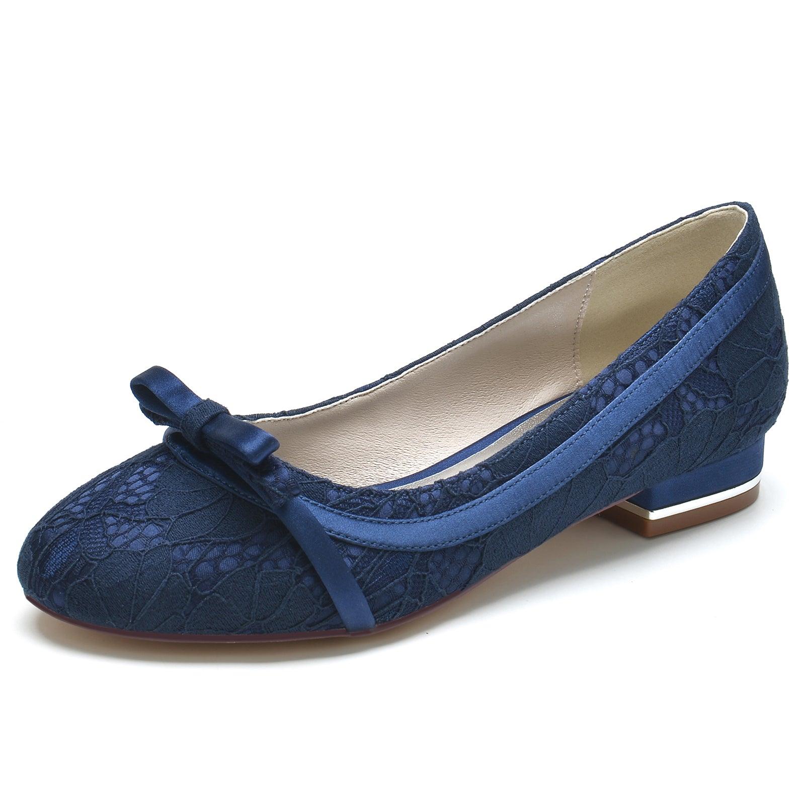 Flat Heel 2.5cm Silk-Like Lace Shoes CK0283 - COCOMELODY