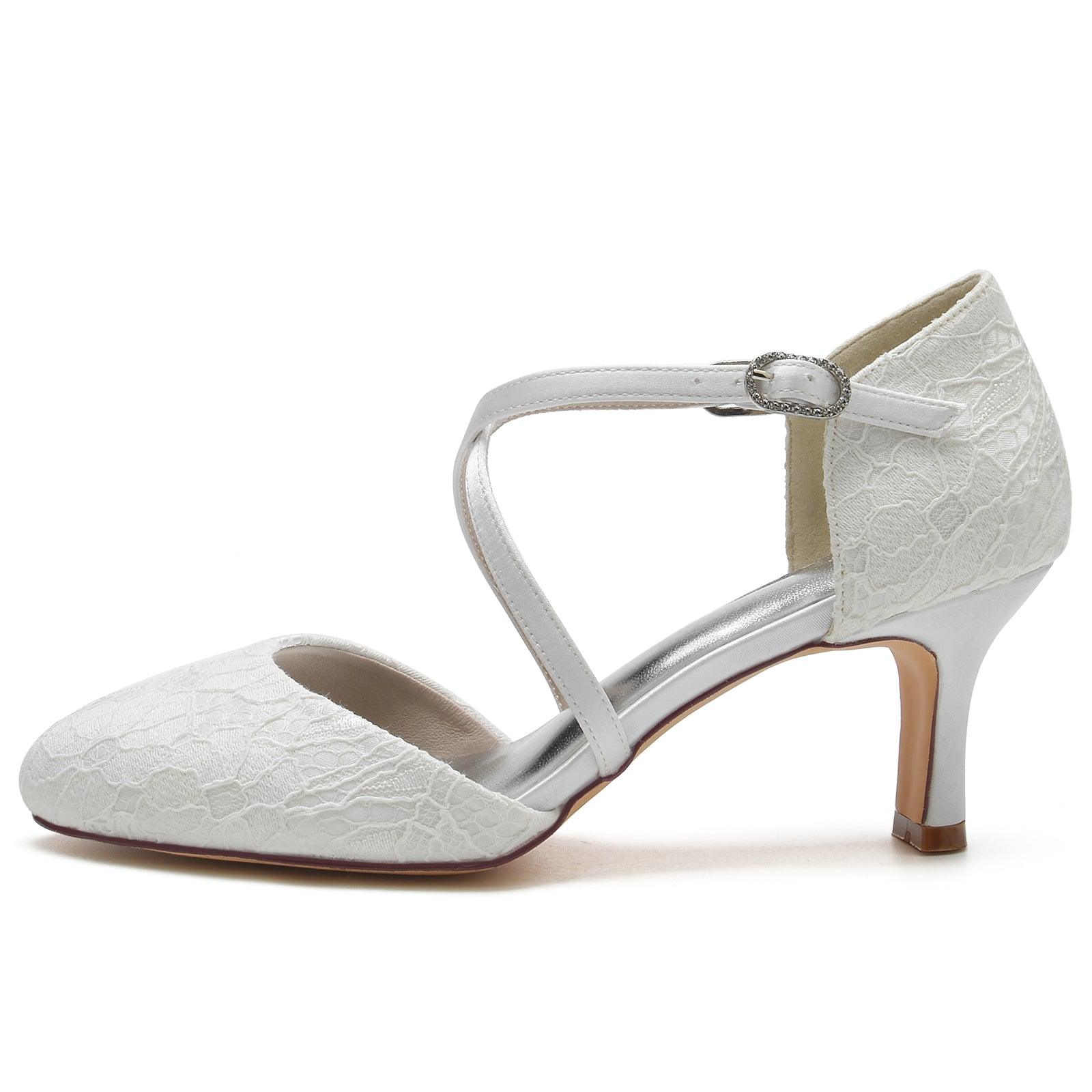Chunky Heel 6.5cm Lace Shoes CK0292 - COCOMELODY