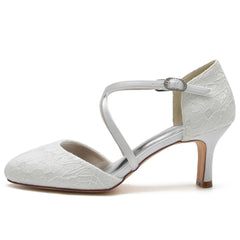 Chunky Heel 6.5cm Lace Shoes CK0292 - COCOMELODY