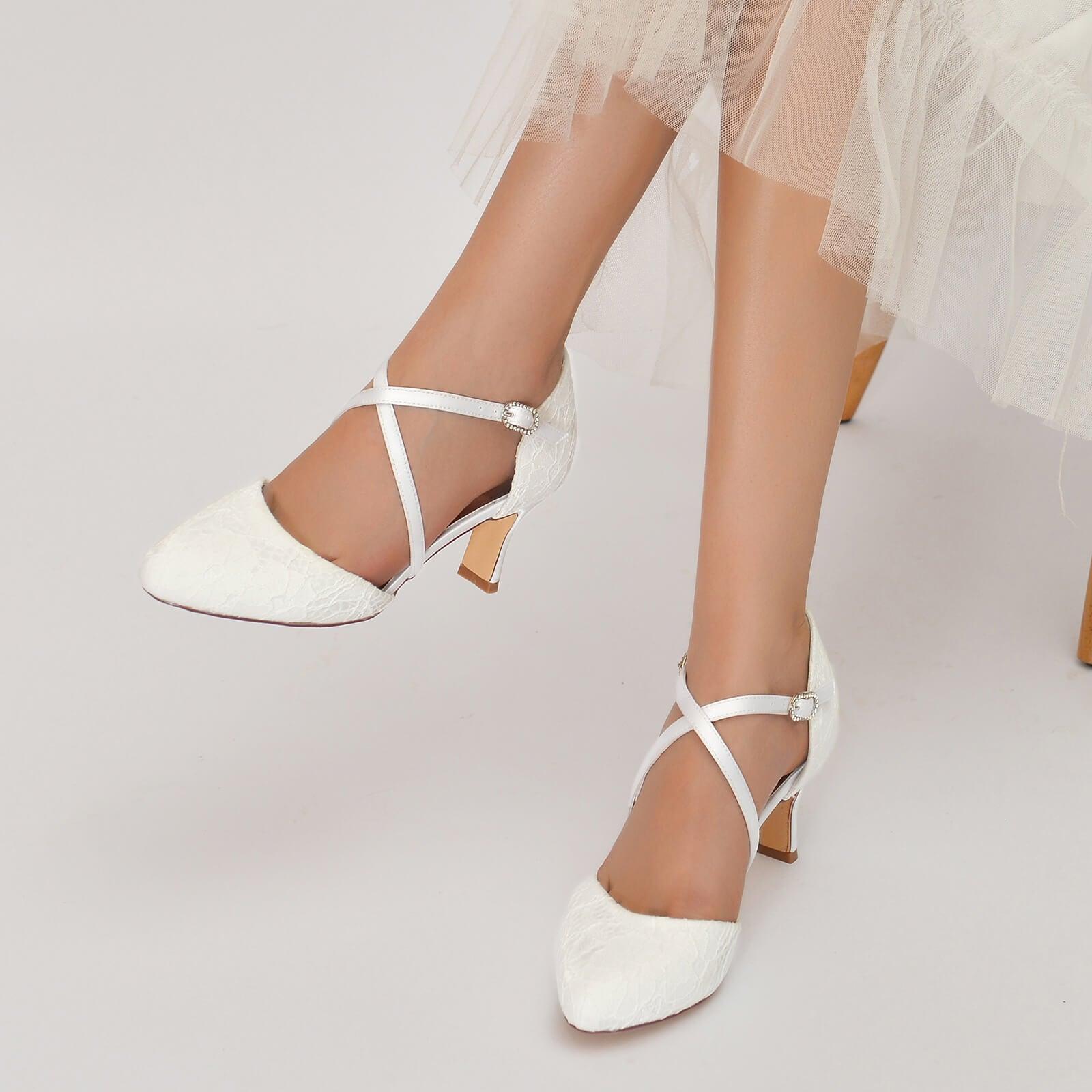 Chunky Heel 6.5cm Lace Shoes CK0292 - COCOMELODY