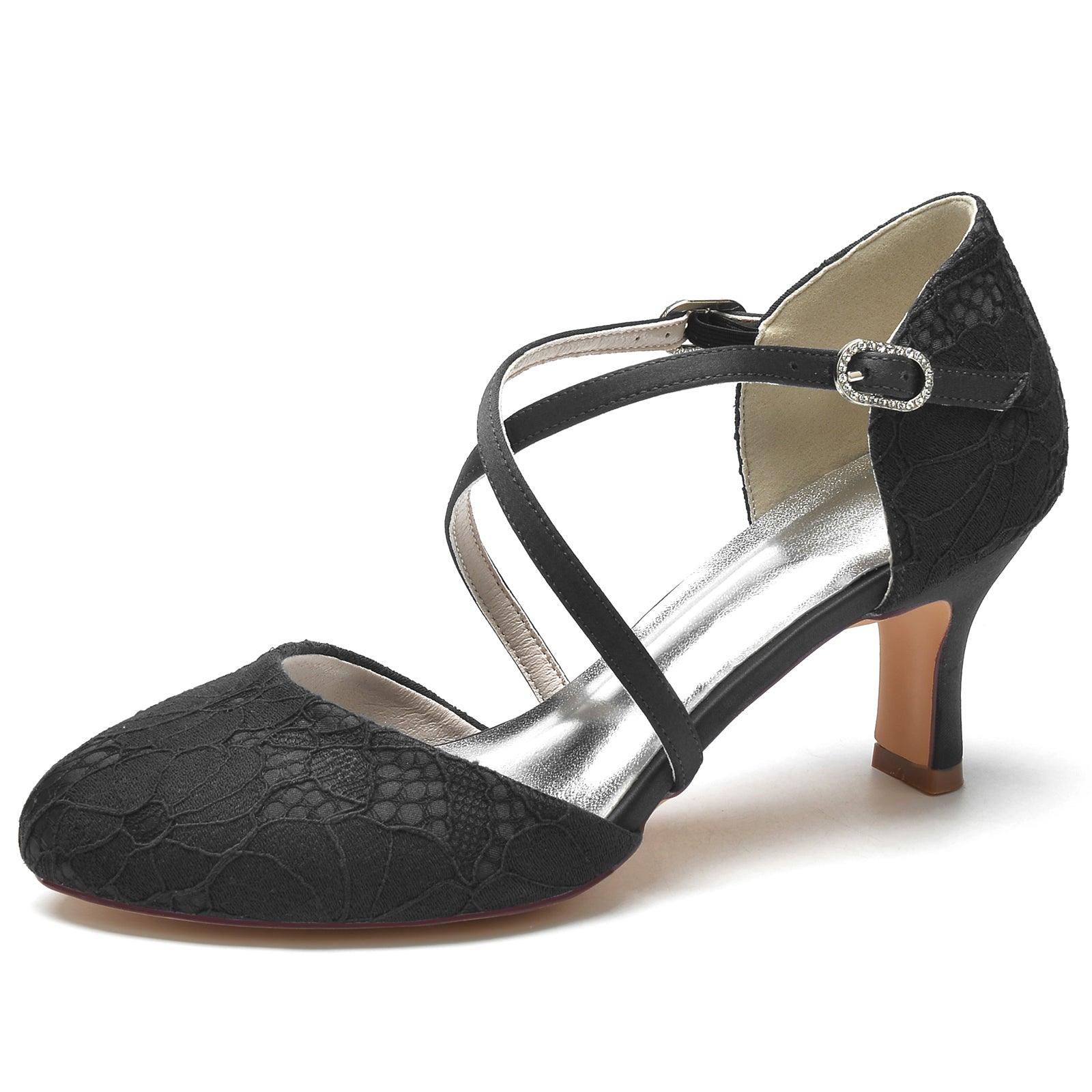 Chunky Heel 6.5cm Lace Shoes CK0292 - COCOMELODY